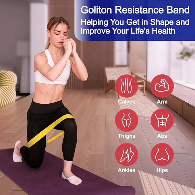 Resistance Loop Exercise Bands Exercise Bands for Home Fitness, Stretching, Strength Training, Physical Therapy,Elastic Workout Bands for Women Men Kids