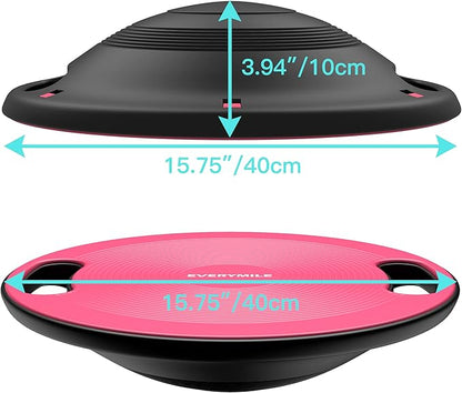 EVERYMILE Wobble Balance Board, Exercise Balance Stability Trainer Portable Balance Board with Handle for Workout Core Trainer Physical Therapy & Gym No-Skid Surface