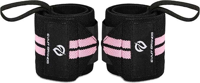 EVMT Premium Wrist Wraps for Weightlifting | Durable Lifting Straps for Enhanced Wrist Support | Perfect for Strength Training, Gym Workouts & General Athletics