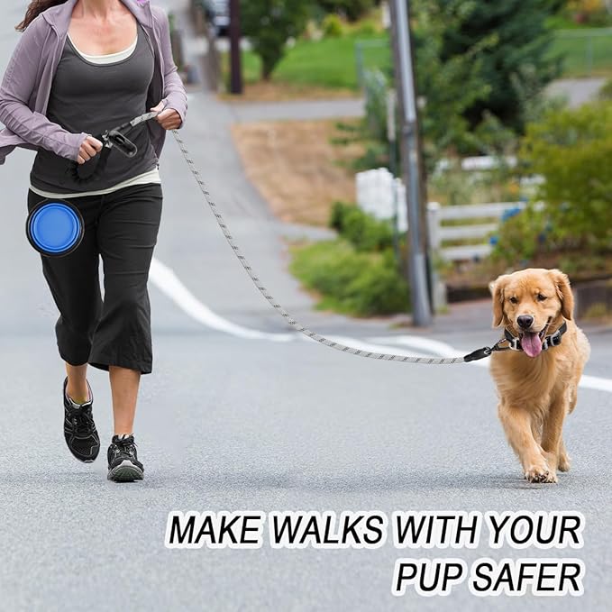 BARKBAY Dog Leashes for Large Dogs Heavy Duty Dog Leash 4/5/6 FT with Comfortable Padded Handle and Highly Reflective Threads for Medium Large Dogs Walking Training Running (6FT-1/2'',Gray)