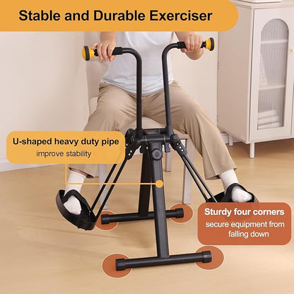 Pedal Exerciser Bike for Seniors, Arm Leg Hand and Knee Elderly Exercise Equipment, Sitting Home Exercise Machine for Total Body, Upper and Lower Limb Trainer