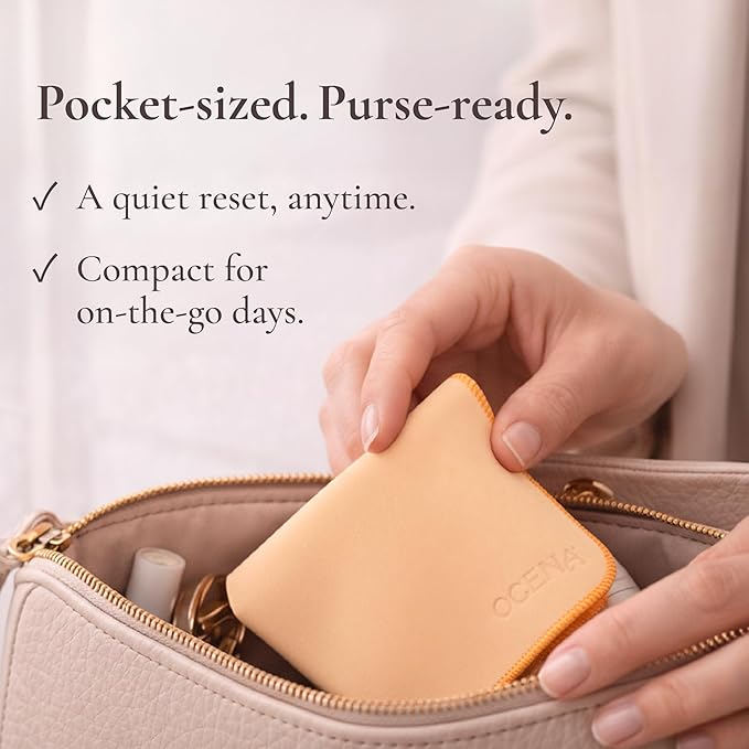 OCENA Women’s Pocket Sweat Towels for Face & Hands, Quick-Dry Moisture-Wicking Microfiber, 10 x 10 in, 5-Pack, Handkerchief-Style (Sand Dune Beige)