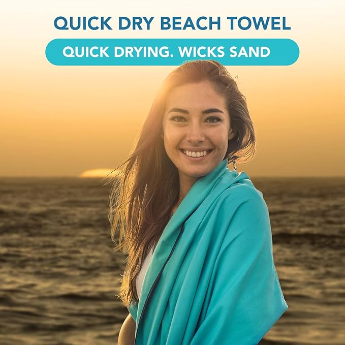 Youphoria Microfiber Travel Towel Fast Drying Lightweight - Quick Dry Towel for Camping, Beach, Backpacking, Hiking & Sport
