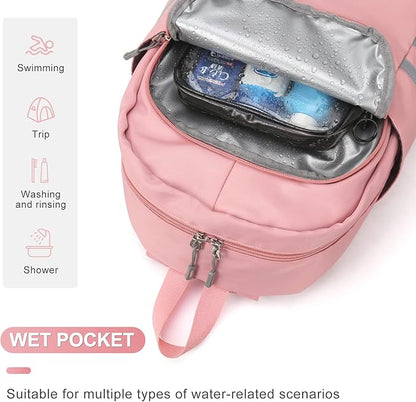 coofay Gym Backpack For Women Waterproof Sports Backpack With Shoe Compartment Lightweight Travel Backpacks Small Gym Bag Dance Volleyball Backpacks
