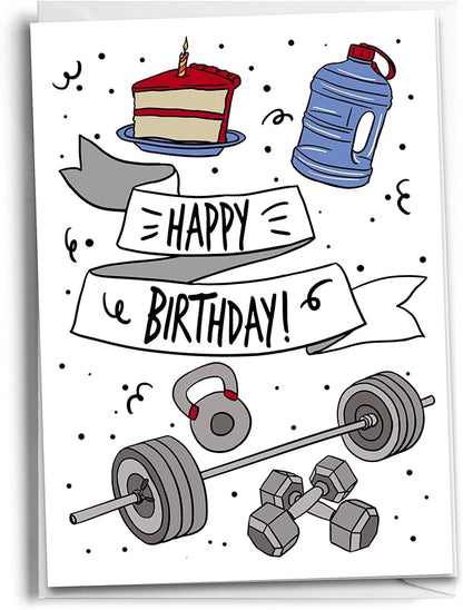Birthday Card for personal training/trainer, weight lifting, gym rat, and cossfit lover