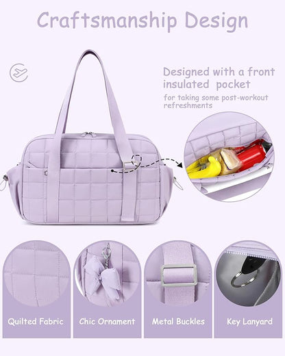 CAMTOP Gym Bag for Women, Lightweight Duffle Bag for Travel With Insulated Pocket and Wet Pocket, Small Carry On Bag for Dance Yoga Work