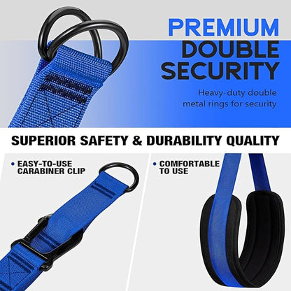 Adjustable Heavy Duty Pull Up Assistance Bands with Fabric Feet and Knee Rest - Pull Up Resistance Bands for Men, Women, and Seniors - Perfect for Dip and Resistance Strength Training Glamflex