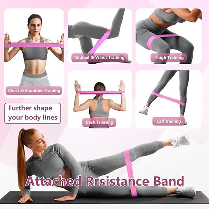 Thigh Trainer, 360°Adjustable Pelvic Floor Muscle Trainer with LED Display, Inner Thigh Exerciser with 20LB Resistance Band for Women, Home Fitness Equipment for Hip, Leg, Arm
