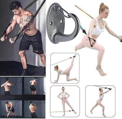 Heavy Duty Fitness Workout Resistance Band Wall Anchor and Wall Anchor Screw Fittings Suitable for Strength Training Physical Exercises in Home Gyms