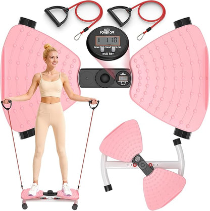 Waist Twister Machine Exercise, Ab Machine Adjustable Waist Twisting Fitness Tool，Noiseless Ab Twister Board for Women Men，Anti-Slip Home Gym Workout Equipment 300 lbs Weight Capacity