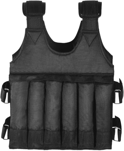 Weighted Vest Men Workout - Adjustable Weight Vests with Shoulder Pad, Weighted Vest Woman for Running Walking Strength Jogging Cardio (Black Vest Without Weight)