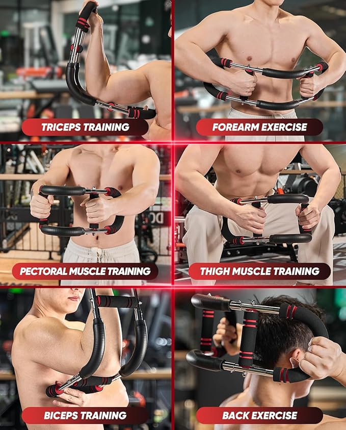 2026 New Saker PowerTwist Arm Trainer, Adjustable Forearm Strengthener, Arm Exercise and Chest Workout Equipment for Home Gym, for Men, Ideas for Fitness Enthusiasts