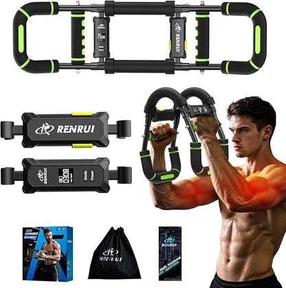 Twister Arm Trainer, Chest Workout Equipment for Men & Women Adjustable 5 Resistance Levels (40-130 lbs), Ergonomic Home Gym Strength Trainer with Anti-Slip Handles & Carry Bag