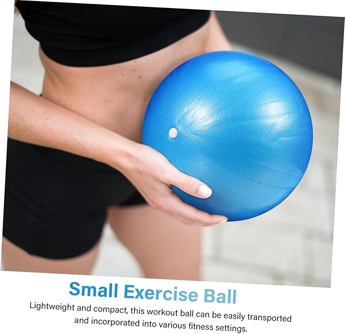Mini PVC Yoga Ball Blue 1 Piece Anti-Burst Stability Trainer for Core Workout and Home Fitness Equipment