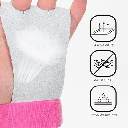 Weightlifting Gloves 1 Pair Half Finger Gym Gloves with Leather Palm Pad Non-Slip Wrist Lifting Strap for Fitness Training and Pull-ups, Medium Gray