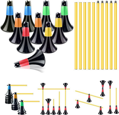 Obstacle Cones for Basketball Football and Sports Training, 10pcs Cones and 10pcs Poles with Carry Bag, Basketball Cones and Soccer Agility Poles for Soccer Basketball Speed Training