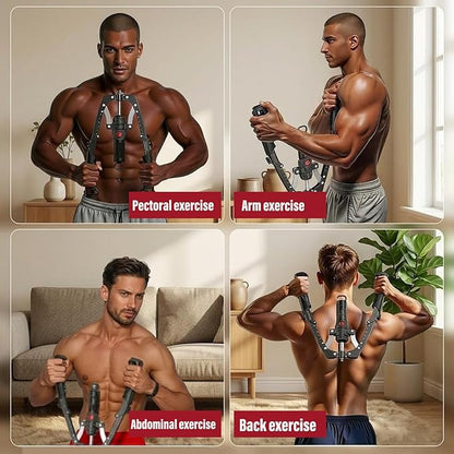 Aznolt Muscle Trainer & Ab Roller - All-in-One Home Gym Equipment with Adjustable Resistance, Non-Slip Grip for Strength Training, Toning & Core Workout