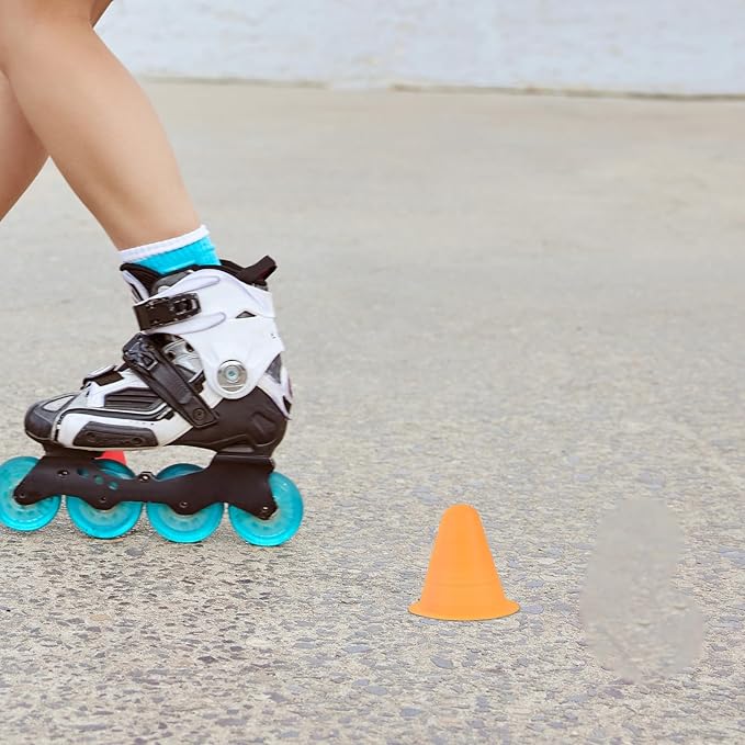 12pcs Rolling Training Cones Sports Agility Mini Cones Set Plastic Soccer Equipment for Skating Drills Outdoor Activity Field Markers