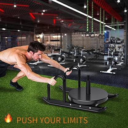 Kipika Weight Sled, Workout Sled, Fitness Strength Training Sled, Speed Training Sled for Athletic Exercise, Speed Improvement, Easily Through Obstacles, Suitable for 1" & 2" Weight Plate