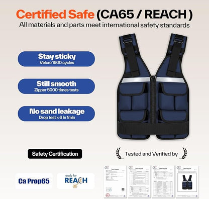 Sportneer Adjustable Weighted Vest Weights: 2-18 lbs/2-40 lbs Washable Weight Vest for Walking 16 In 1 Fast Adjust Rucking Vest for Women and Men Home Gym Running Jogging Strength Training Vests