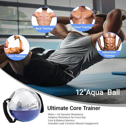Heavy Duty Adjustable Aqua Bag - Durable Water Filled Training Aqua Bags for Strength Core & Full Body Workouts - Portable Fitness Equipment - Home Gym Outdoor Water Weights Sandbag Alternative