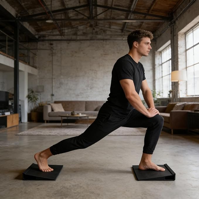 Inclined Squat Wedge, Professional Training Board, 25 Degree Angle with Stability Support, High Density Foam Exercise Block, Fitness Tool with Non Slip Base, Strength Training for Home Gym