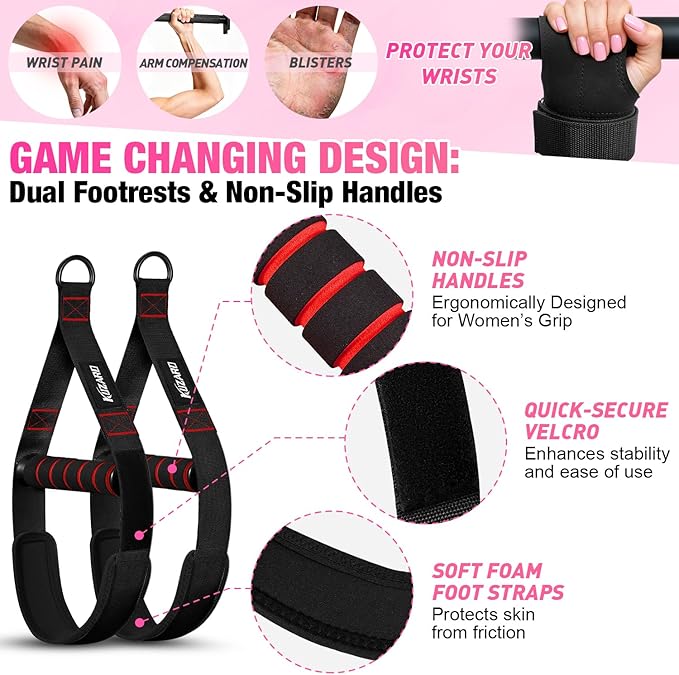 Upgraded Pull Up Assistance Bands for Women, Heavy Duty Resistance Bands with Handles, Exercise Band with Door Anchor, Workout Band Set for Pull Up Bar, Full Body Sculpting,Muscle Training, Home Gym