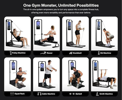 Speediance Smart Home Gym, Multi-Functional Gym Machine for Full Body Strength Training, All-in-one Gym Equipment, Digital Weight System, Workout Station, Squat Rack, Gym Monster 2