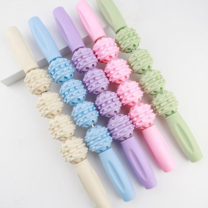 Handheld Muscle Roller Stick Tension Release Sports Tool for Reducing Soreness and Tightness in Back Arm Shoulders Legs