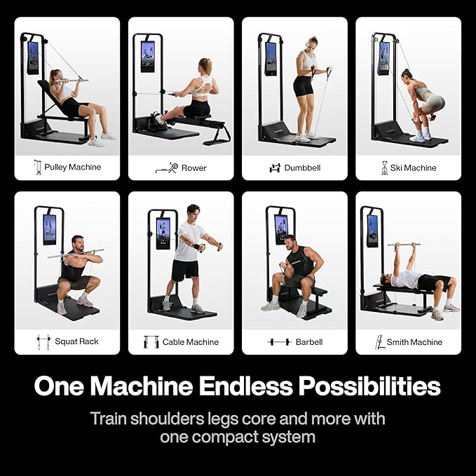 Speediance Smart Home Gym, Multi-Functional Gym Machine for Full Body Strength Training, All-in-one Gym Equipment, Digital Weight System, Workout Station, Squat Rack, Gym Monster 2
