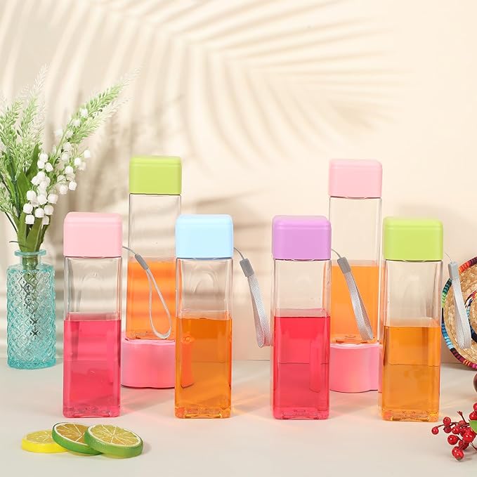 Nuogo 20 Pcs Water Bottles Bulk 17 oz Plastic Sports Water Bottles for Kids Adults Reusable Leak Proof Portable Large Drinking Cups for School Outdoor Gym Travel Fitness(Pink, Blue, Green, Purple)