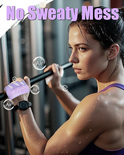 RIGWARL Weight Lifting Workout Gloves Men Women, Breathable Barehand Gym Gloves for Weightlifting Rowing Exercise Training Fitness Crossfit WODs