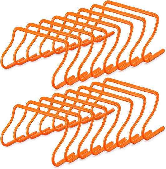 16 Pcs 12" Speed Agility Training Hurdles Large Size Detachable Agility Hurdles Hurdles Training Equipment Set for Athletes Soccer Basketball