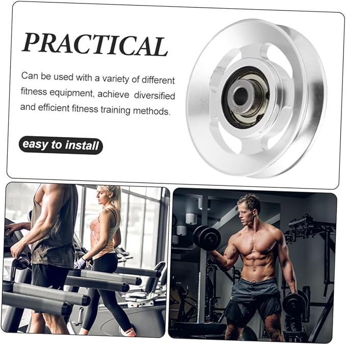 2pcs Heavy Duty Gym Pulley Wheel for Fitness Equipment Smooth Silent Bearing for Home Gym Pulley System and Attachments for Cable Machines and Strength Training