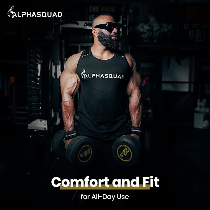 ALPHASQUAD Lifting Straps for Weightlifting – Heavy Duty Wrist Straps for Weightlifting with 7mm Thick Padded Cotton Wraps, 22.5" Long, 1.5" Wide – Deadlifts, Strength Training, Powerlifting, Men & Women