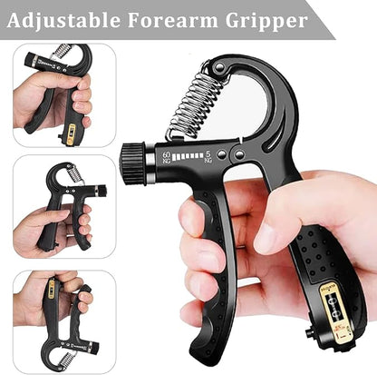 Grip Trainers, Including Forearm Strengtheners, Finger Trainers, Mechanical Counting Grips, Grip Balls, Hand Grippers, Strengthening Devices for Strength Training, Grip Improvement and Hand Exercises (5-Pack)