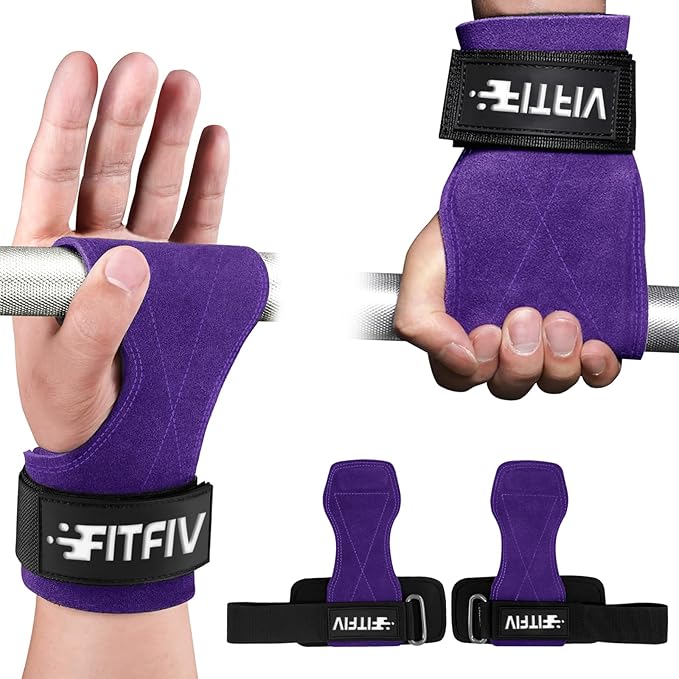 Weight Lifting Wrist Strap, Double Leather Weightlifting Wrist Straps for Gym Strength Training, Neoprene Padded Wrist Wraps - for Men & Women (Pair)
