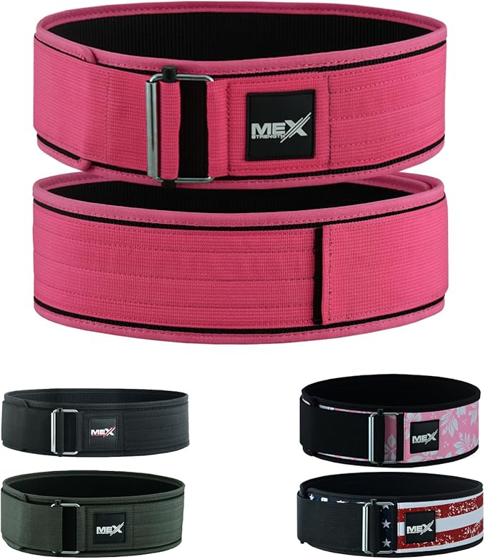 Self Locking Neoprene Gym Weight Lifting Belts for Men Women, Lumbar Support Stability, Adjustable Design, Fit Straps, Deadlifts, Training, Bodybuilding