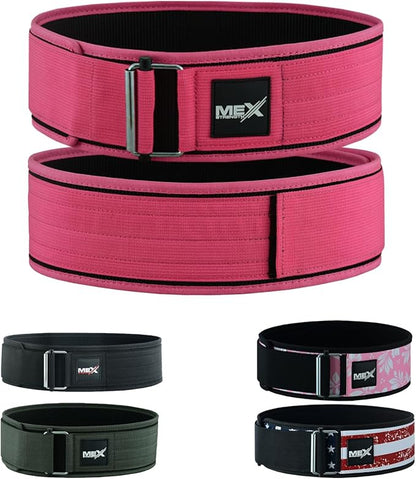 Self Locking Neoprene Gym Weight Lifting Belts for Men Women, Lumbar Support Stability, Adjustable Design, Fit Straps, Deadlifts, Training, Bodybuilding