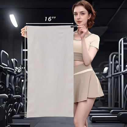 Wuwahlod Microfiber Quick-Dry Gym Towel – Ultra Absorbent, Odor-Free, Lightweight & Compact for Sports, Travel, and Fitness（16x32 inches）