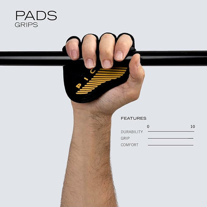 PICSIL - Fitness Grips Pads | Alternative to Gym Gloves | Strong Neoprene Grip for Weightlifting & Cross Training | Suitable for Men & Women | Design for Dumbbells and Pull Ups | One Size |