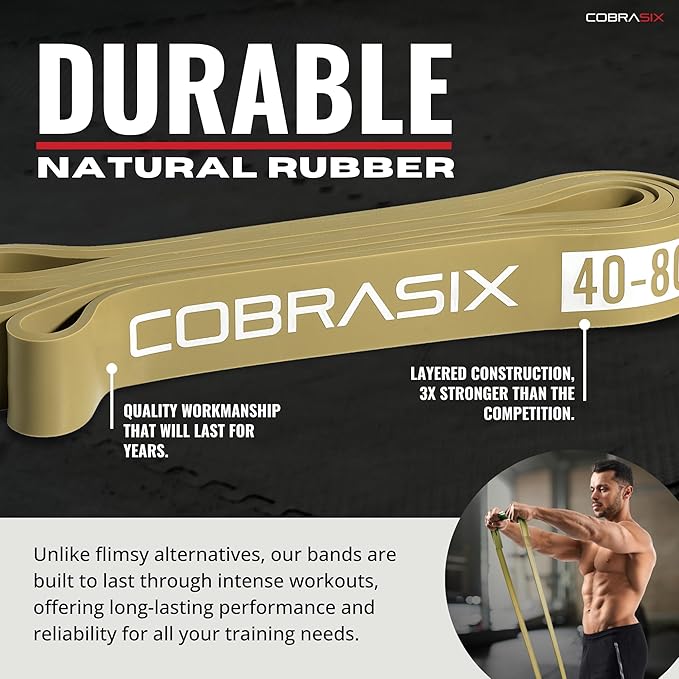 Resistance Bands for Working Out, Long Loop Exercise Bands for Strength Training, Pull Ups Assistance, Physical Therapy, Stretching, Mobility and Home Gym Fitness for Men and Women