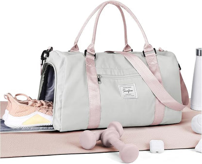 Gym Bag Womens,Travel Duffel Carry on Bag Sport Tote Bag Weekend Overnight Bag
