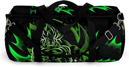 Anime Gym Bag for Women Men - Large Capacity Waterproof Workout Fitness Travel Sports Bags Fashion Street Camping ExpandaCLe Carry On Duffle Bag For Couple (Green DBZ) PTY