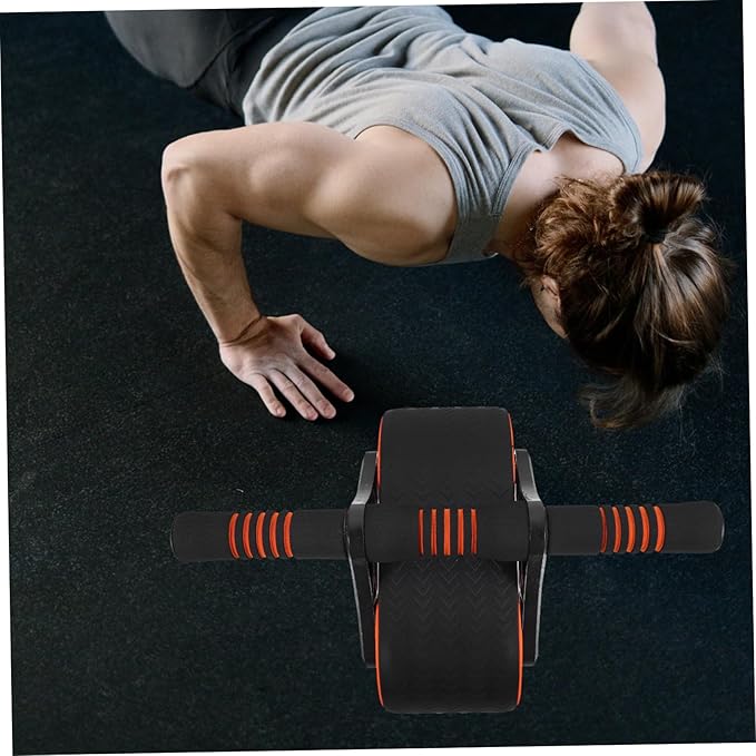 Ab Roller Wheel with Knee Pad for Home Gym Triangular Stable Support Abdominal Trainer Wheel for Core Workout Suitable for Men and Women Beginners and Experts Upper Body Exercise