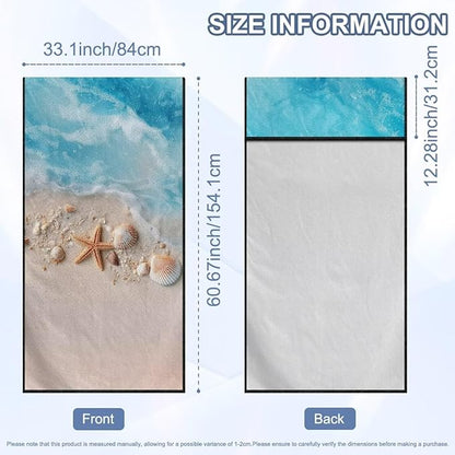 Bulopur Removable Car Sweat Towel Front Seat Cover Beach Starfish Ocean Bucket Car Towel Seat Cover for Post Gym Workout Running Swimming Beach Hiking