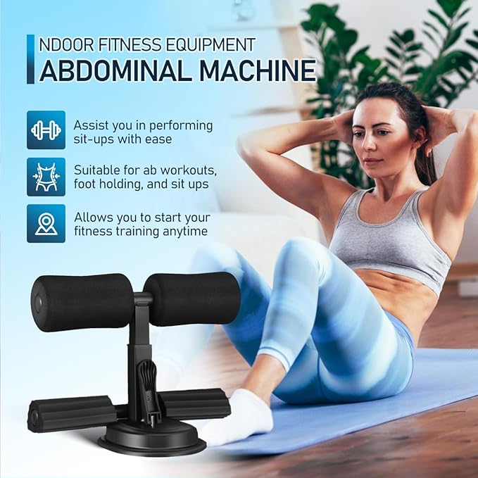 Adjustable Sit up Bar with Strong Suction Cups Foot Holder for Home Core Training and Abdominal Workout Equipment Multifunctional Fitness Auxiliary Device