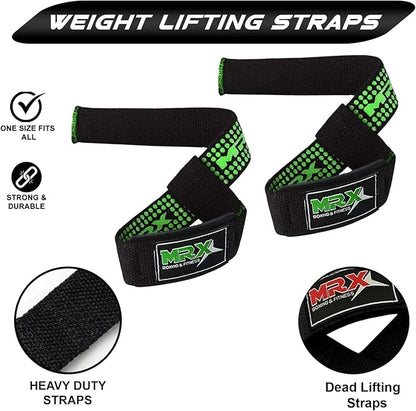 MRX Weight Lifting Bar Strap for Gym Workout Training Bodybuilding Deadlift Padded Straps Men/Women