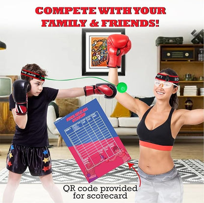 Soul Shift - Boxing Reflex Ball – Dual Competition Set | 2 Adjustable Headbands + 2 Training Balls + App Included | Speed, Agility & Hand-Eye Coordination for Adults & Kids | MMA Training Equipment