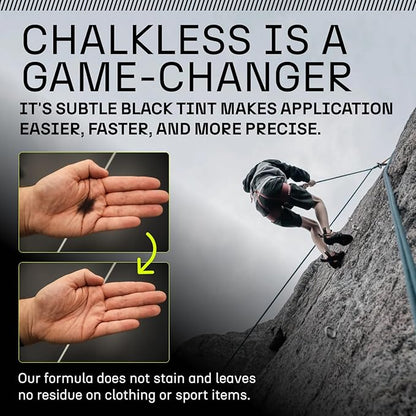 Chalkless Grip Enhancer – Premium Liquid Chalk Alternative & Less Mess Hand Chalk for Bouldering, Baseball, Tennis, Football, Archery, Golf, and More, Non-Toxic Long-Lasting & Reliable
